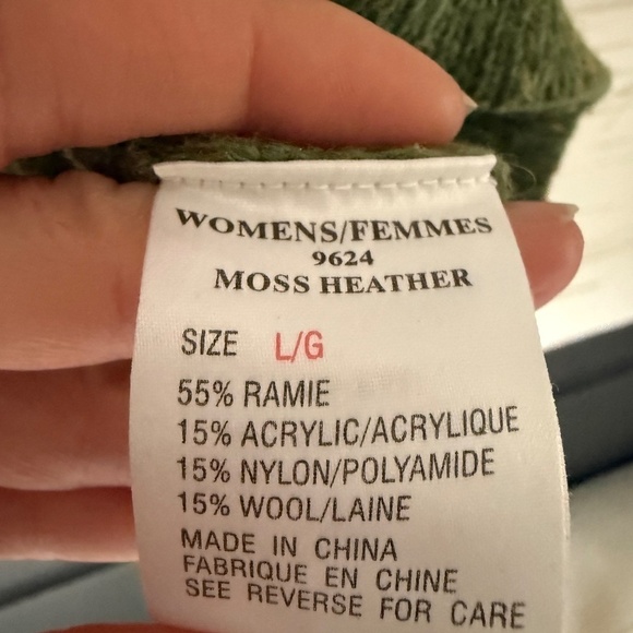 WOOL | Vintage Woolrich Half-Zip Sweater - Moss Heather Green - Size L - Picture 4 of 5